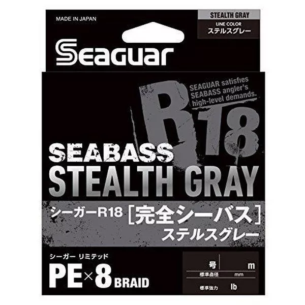 Seaguar R18 Kanzen Seabass Stealth Gray 150m 1,5Gou Trecciato
