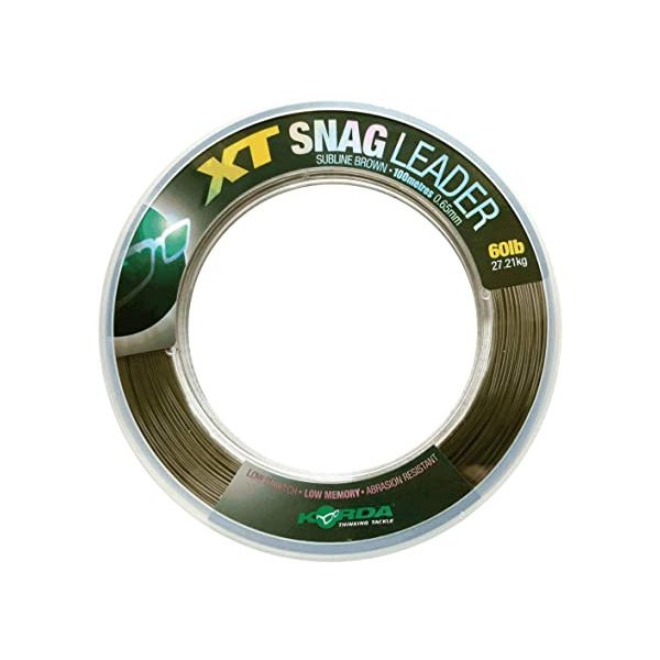 Korda XT Snag Leader 0,60mm 60lb Nylon 100m - trecciato per carpfishing