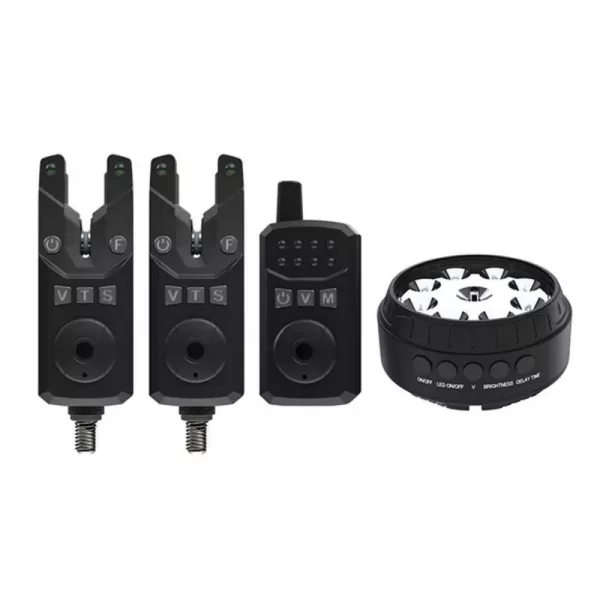 Sonik SKS2 Bite Alarms 2+1 Bivvy Lamp Set di segnalatori acustici elettronici