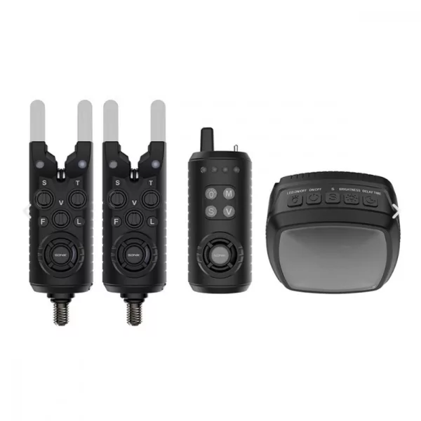 Sonik Gizmo2 Bitealarms 2+1 + Bivy Lamp Set di segnalatori acustici elettronici