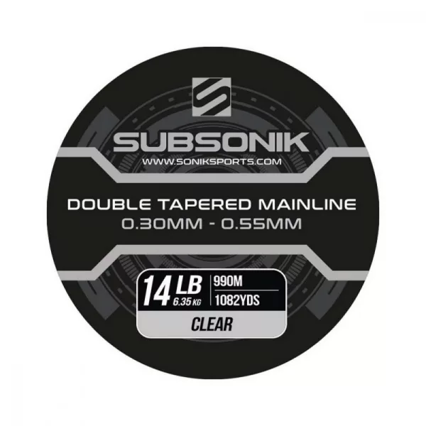 Subsonik Double Tapered Main Line Clear 12Lb 990m (3X330) Lenze principale monofilamento affusolata