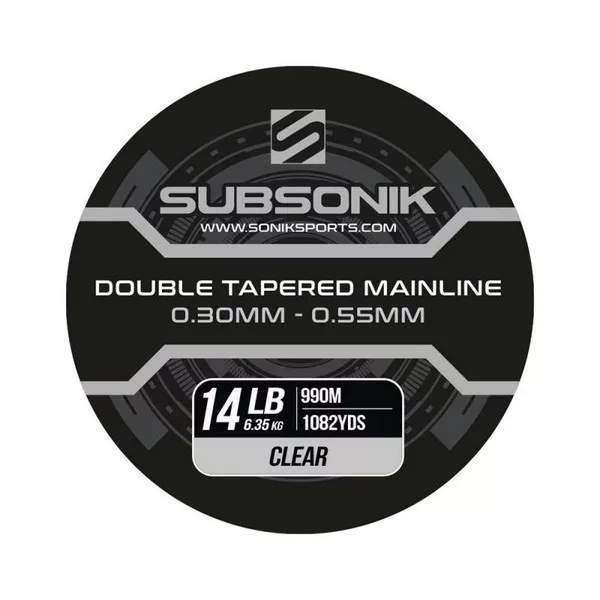 Subsonik Double Tapered Main Line Clear 16Lb 990m Lenze principale monofilamento affusolata