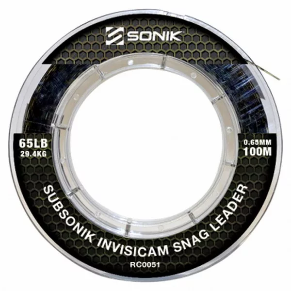 Sonik Subsonik Invisicam Snag Leader 100m 65lbs (0,65) Monofilo per lenza madre