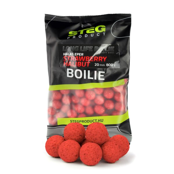 Boilie da pastura Stég Long Life 20mm Fragola-Halibut 800gr