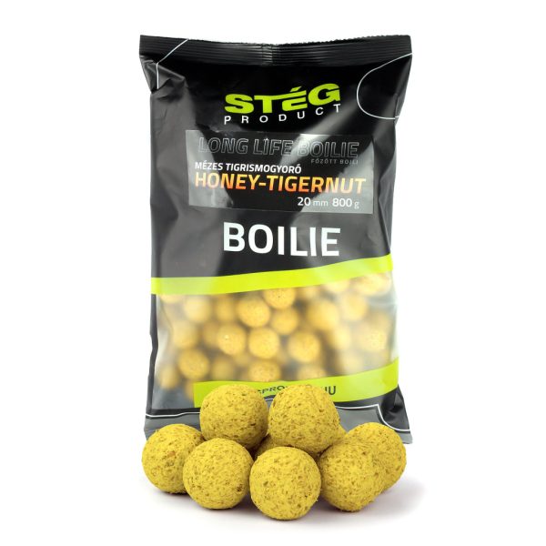 Boilie da pastura Stég Long Life 20mm Miele-Nocciolina Tigrata 800gr