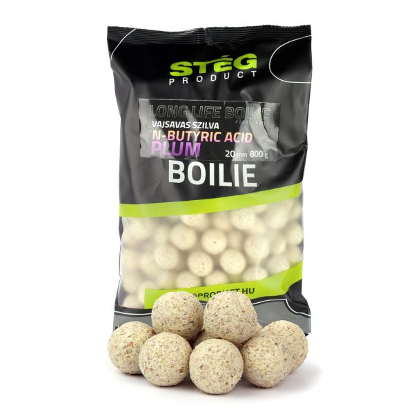 Boilie da pastura Stég Long Life 20mm Acido Butirrico-Prugna 800gr
