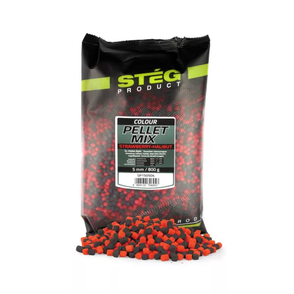 Pellet Mix Stég 5mm Fragola-Halibut 800gr