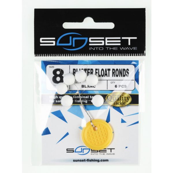 Sunset - GALLEGGIANTE A BLISTER TONDO BIANCO 6mm - Stopper