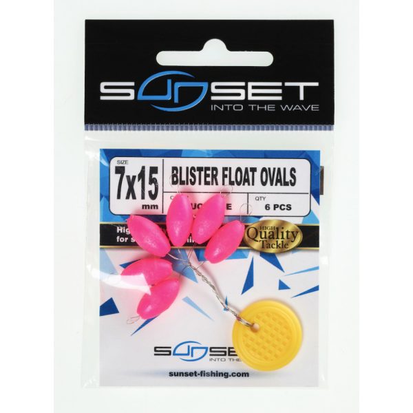 Sunset - GALLEGGIANTI A BLISTER OVALI ROSA FLUO 5x10mm - Stopper