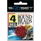 Sunset - PERLE ROTONDE DURE ROSSO 3mm X60 - Perla di gomma