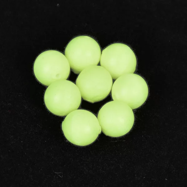 Sunset - BEADS FLOATING ROUND LUMINOUS GREEN 8mm X20 - Stopper
