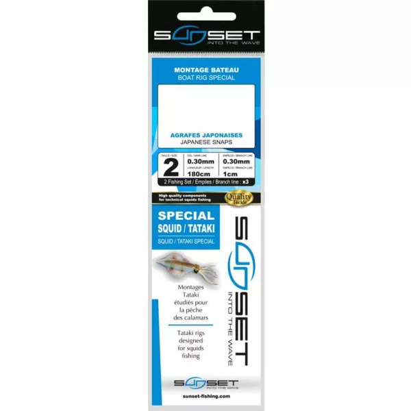 Sunset Boat Rig RS Competition Special Tataki 2 Snaps Montatura Marina 2pz