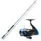 Sunset Canna Sunlure SW20 210-2 MH e Mulinello Sunfish ZXR 401 FD Set da Pesca Marina