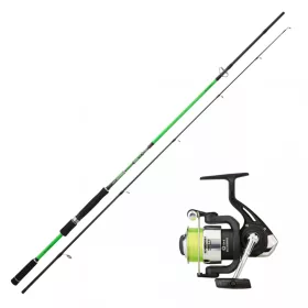   Canna Sunset Seavenger Spinning 240-2H e Mulinello Seavenger SW 4002FD Set Pesca Marina