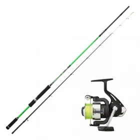   Canna Sunset Seavenger Squid-Egi 240-2M (5/25g) e Mulinello Seavenger SW 4002FD Set Pesca Marina