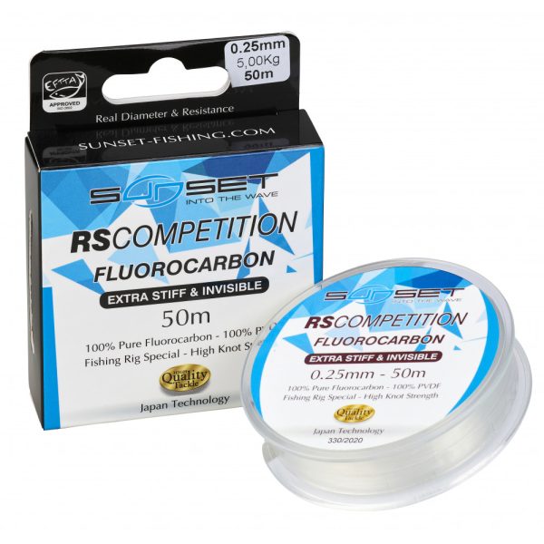 Sunset Fluorocarbon Extra Stiff RS Competition 0,16mm 50m Monofilo Terminale