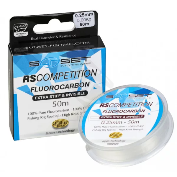 Sunset - FLUOROCARBON EXTRA RIGIDO RS COMPETITION 0,22mm 50M - Fluorocarbon
