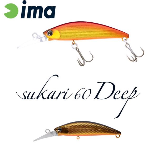 Ima Sukari 60 Deep 6cm 8gr 002 Gold Black Wobbler