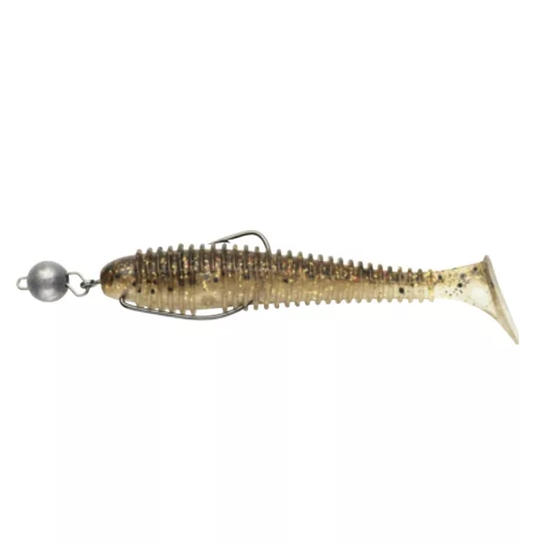 Swimy Cheburashka Galfion Fat Shad Rig Esche in gomma K050 95mm - 5gr - Ready Rig - Piombo Cheburashka - Pre-assemblato