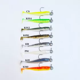 Sert Pompei Shad Round Jighead Rig 100mm K050 shad in gomma