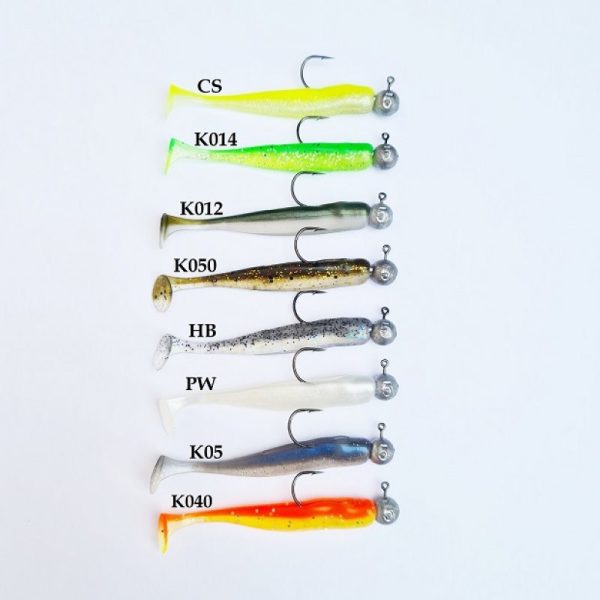 SWIMY Pompei Shad con testa piombata, Gomma K050 75mm - 5gr