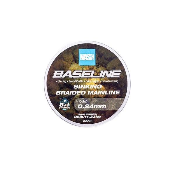 Nash Baseline Sinking Camo 0.24mm 600m Filo trecciato