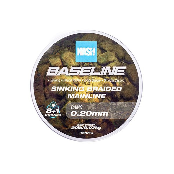 Nash Baseline Sinking Camo 0.20mm 1200m Filo trecciato
