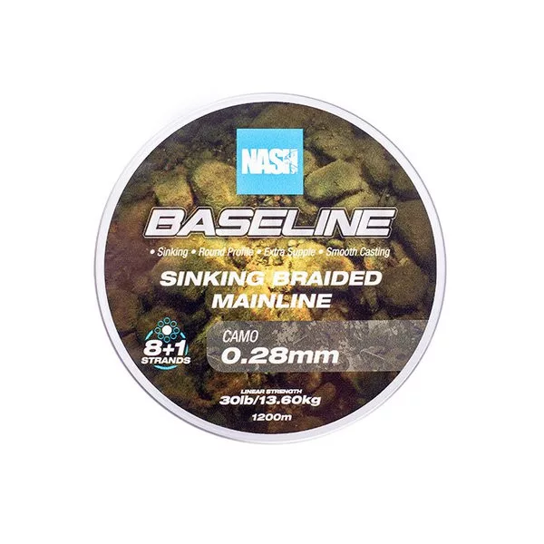 Nash Baseline Sinking Camo 0.28mm 1200m Filo trecciato