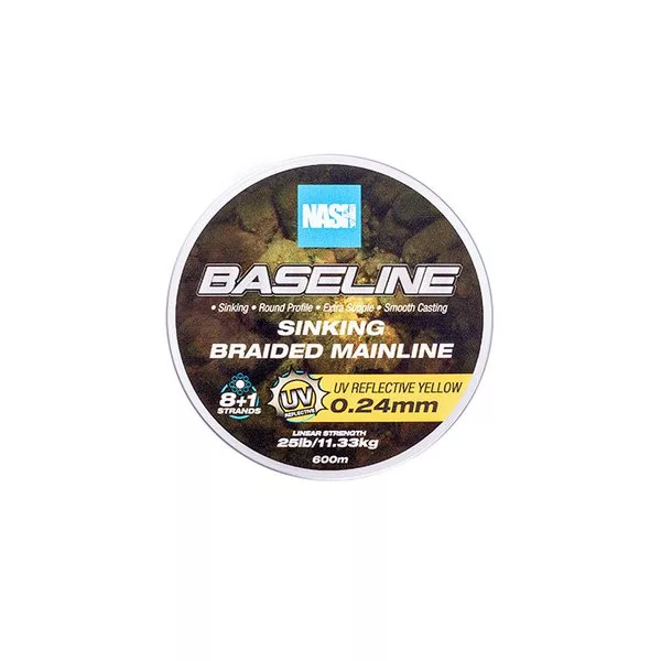 Nash Baseline Sinking UV Yellow 0.24mm 600m Filo trecciato