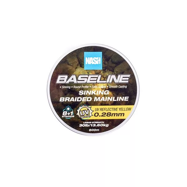 Nash Baseline Sinking UV Yellow 0.28mm 600m Filo trecciato