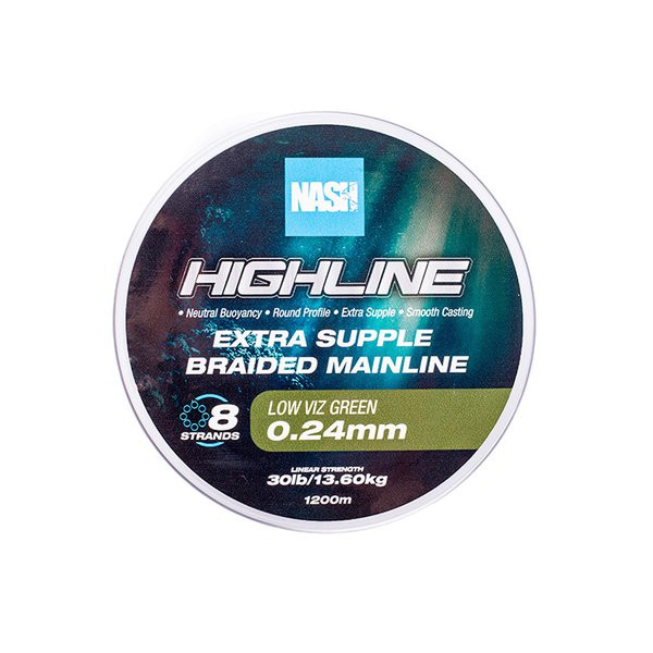 Nash Highline Verde 0,24mm 1200m Trecciato Filo Madre