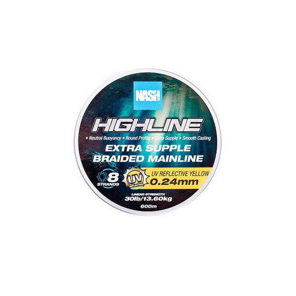Nash Highline UV Giallo 0,18mm 600m Trecciato Filo Madre