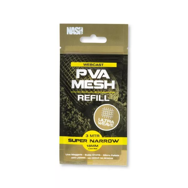 Nash Webcast Ultra Weave PVA Rete di Ricambio Super Stretta 18mmx3m