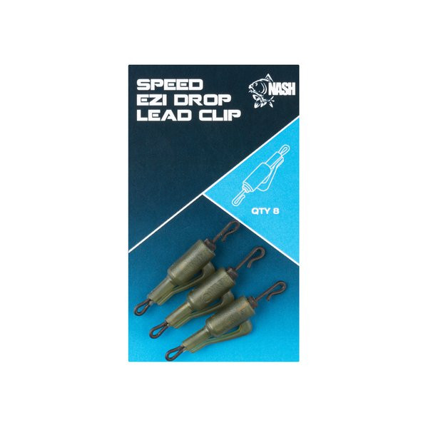 Nash Speed Ezi Drop Lead Clip Piombo Clip 8pz