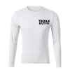 T-shirt a maniche lunghe TackleBait con logo, Bianca 4XL
