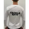 T-shirt a maniche lunghe TackleBait con logo, Bianca 4XL