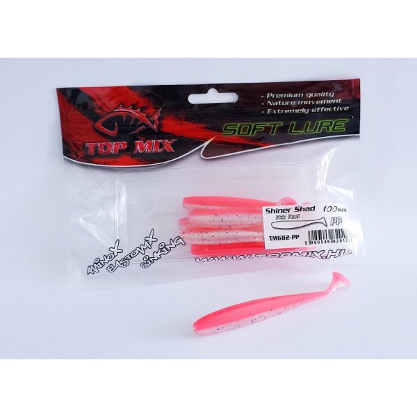 Top Mix Shiner Shad Pink Pearl 10,0cm Esca in Plastica 6db