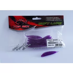   Top Mix Shiner Worm Purple Red 6,0cm Esca Verme in Plastica 10db