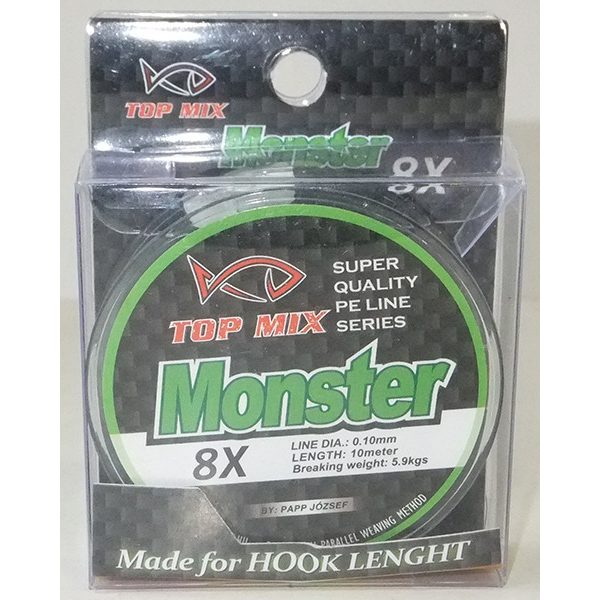 Top Mix X8 Monster 0,10mm 10m Trecciato da Terminale