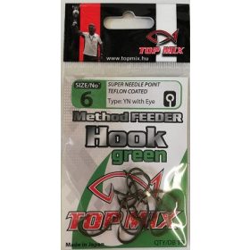   Top Mix Method Feeder Verde 6 Amo da carpa con occhiello e ardiglione 10pz