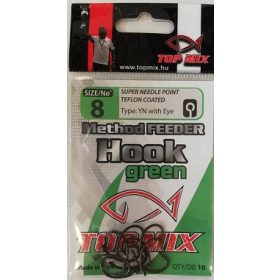   Top Mix Method Feeder Verde 8 Amo da carpa con occhiello e ardiglione 10pz