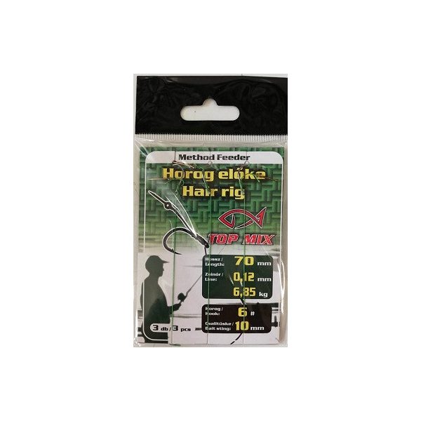 Top Mix Method Feeder 6 Amo prelegato trecciato con occhiello e ardiglione con spuntone per l'esca 3db