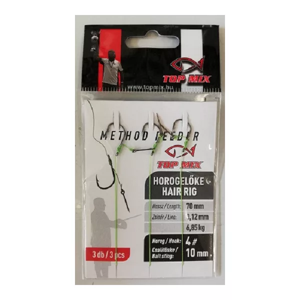 Top Mix Method Feeder 4 Amo prelegato trecciato con occhiello e ardiglione con spuntone per l'esca 3db