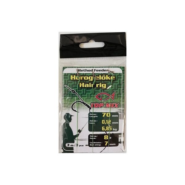 Top Mix Method Feeder 8 Amo prelegato trecciato con occhiello e ardiglione con spuntone per l'esca 3db