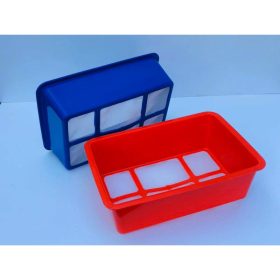   TOP-MIX Vassoio esche in plastica con fondo a setaccio, 20x30x10cm