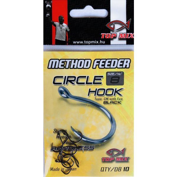 Top Mix Method Feeder Circle 8 Amo da carpa con occhiello e senza ardiglione 10db