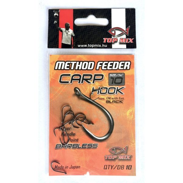 Top Mix Method Feeder Carp 10 Amo da carpa con occhiello e senza ardiglione 10db