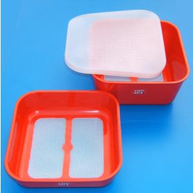 TOP MIX Scatola esche, con fondo a setaccio, 1/2L