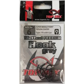   Top Mix Method Feeder Nero 6 Amo da carpa con occhiello e ardiglione 10pz