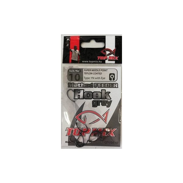 Top Mix Method Feeder Nero 10 Amo da carpa con occhiello e ardiglione 10pz